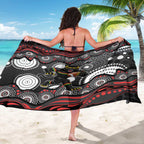 Penrith Panthers Sarong Aboriginal Dot Pattern - Rugby Mascot Heritage Pride