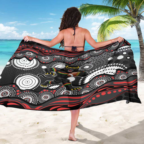 Penrith Panthers Sarong Aboriginal Dot Pattern - Rugby Mascot Heritage Pride