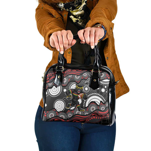 Penrith Panthers Shoulder Handbag Aboriginal Dot Pattern - Rugby Mascot Heritage Pride