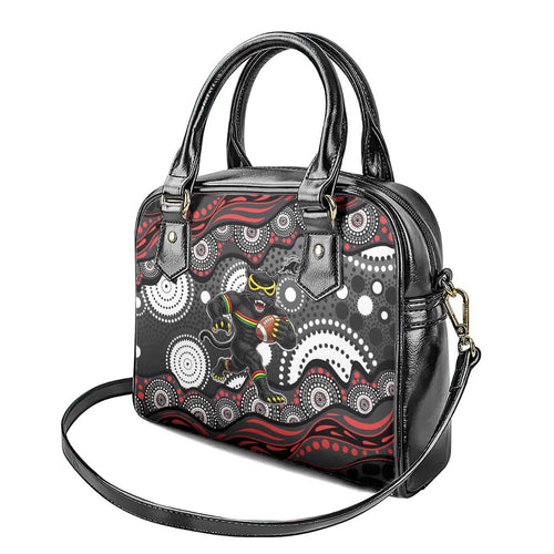 Penrith Panthers Shoulder Handbag Aboriginal Dot Pattern - Rugby Mascot Heritage Pride