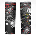 Penrith Panthers Skinny Tumbler Aboriginal Dot Pattern - Rugby Mascot Heritage Pride