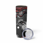 Penrith Panthers Skinny Tumbler Aboriginal Dot Pattern - Rugby Mascot Heritage Pride