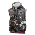 Penrith Panthers Sleeveless Hoodie Aboriginal Dot Pattern - Rugby Mascot Heritage Pride