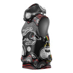 Penrith Panthers Sleeveless Hoodie Aboriginal Dot Pattern - Rugby Mascot Heritage Pride