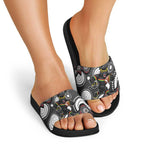 Penrith Panthers Slide Sandals Aboriginal Dot Pattern - Rugby Mascot Heritage Pride
