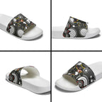 Penrith Panthers Slide Sandals Aboriginal Dot Pattern - Rugby Mascot Heritage Pride