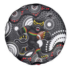 Penrith Panthers Spare Tire Cover Aboriginal Dot Pattern - Rugby Mascot Heritage Pride