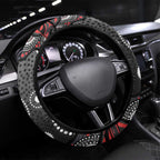 Penrith Panthers Steering Wheel Cover Aboriginal Dot Pattern - Rugby Mascot Heritage Pride