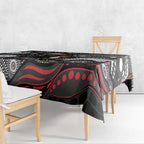 Penrith Panthers Tablecloth Aboriginal Dot Pattern - Rugby Mascot Heritage Pride