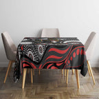 Penrith Panthers Tablecloth Aboriginal Dot Pattern - Rugby Mascot Heritage Pride