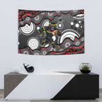 Penrith Panthers Tapestry Aboriginal Dot Pattern - Rugby Mascot Heritage Pride
