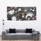 Penrith Panthers Tapestry Aboriginal Dot Pattern - Rugby Mascot Heritage Pride