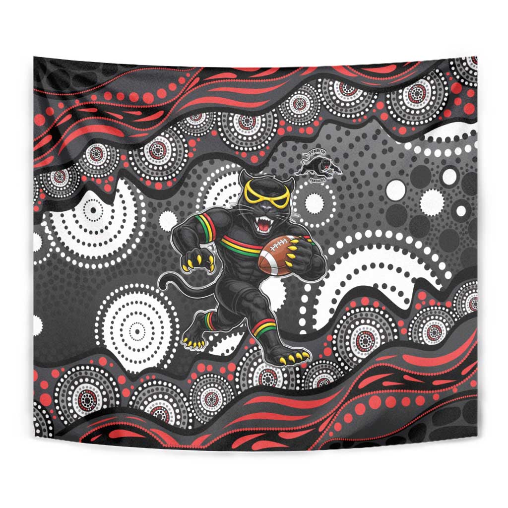 Penrith Panthers Tapestry Aboriginal Dot Pattern - Rugby Mascot Heritage Pride