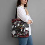Penrith Panthers Tote Bag Aboriginal Dot Pattern - Rugby Mascot Heritage Pride
