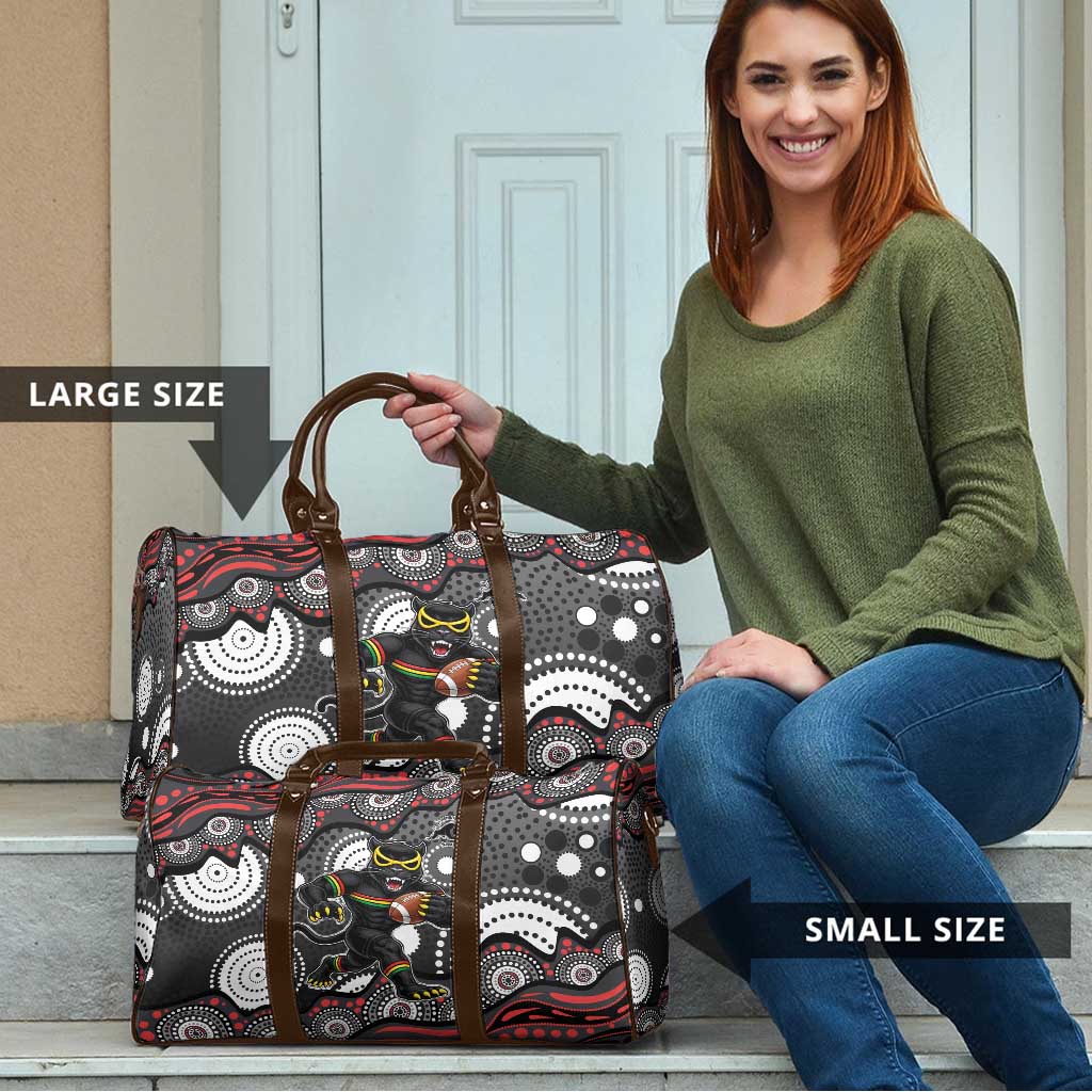Penrith Panthers Travel Bag Aboriginal Dot Pattern - Rugby Mascot Heritage Pride
