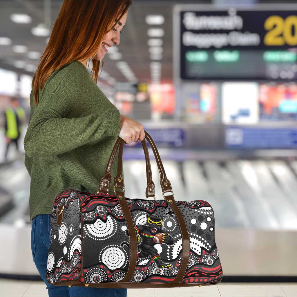 Penrith Panthers Travel Bag Aboriginal Dot Pattern - Rugby Mascot Heritage Pride