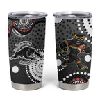 Penrith Panthers Tumbler Cup Aboriginal Dot Pattern - Rugby Mascot Heritage Pride