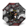 Penrith Panthers Umbrella Aboriginal Dot Pattern - Rugby Mascot Heritage Pride