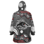 Penrith Panthers Wearable Blanket Hoodie Aboriginal Dot Pattern - Rugby Mascot Heritage Pride