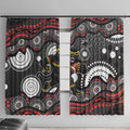 Penrith Panthers Window Curtain Aboriginal Dot Pattern - Rugby Mascot Heritage Pride