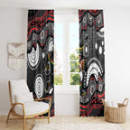 Penrith Panthers Window Curtain Aboriginal Dot Pattern - Rugby Mascot Heritage Pride