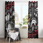 Penrith Panthers Window Curtain Aboriginal Dot Pattern - Rugby Mascot Heritage Pride