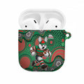 South Sydney Rabbitohs AirPods Case Aboriginal Dot Pattern - Rugby Mascot Heritage Pride