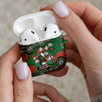 South Sydney Rabbitohs AirPods Case Aboriginal Dot Pattern - Rugby Mascot Heritage Pride