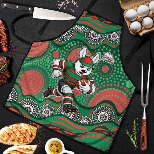 South Sydney Rabbitohs Apron Aboriginal Dot Pattern - Rugby Mascot Heritage Pride