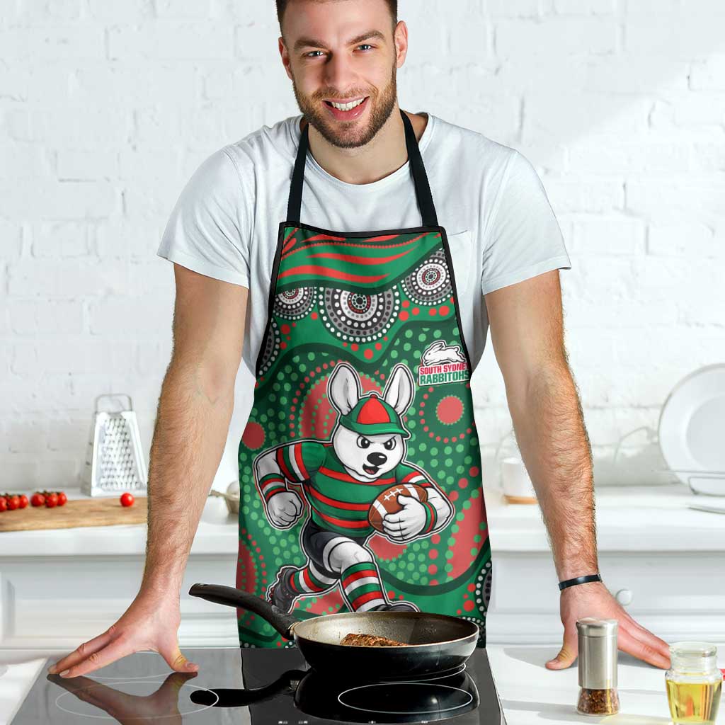 South Sydney Rabbitohs Apron Aboriginal Dot Pattern - Rugby Mascot Heritage Pride