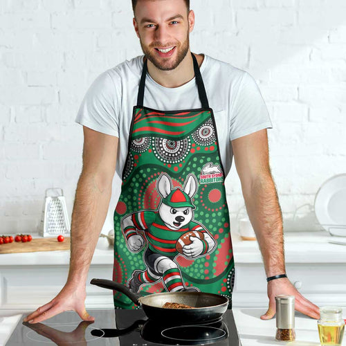 South Sydney Rabbitohs Apron Aboriginal Dot Pattern - Rugby Mascot Heritage Pride