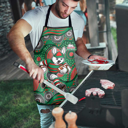 South Sydney Rabbitohs Apron Aboriginal Dot Pattern - Rugby Mascot Heritage Pride
