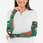 South Sydney Rabbitohs Arm Sleeves Aboriginal Dot Pattern - Rugby Mascot Heritage Pride