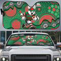 South Sydney Rabbitohs Auto Sun Shade Aboriginal Dot Pattern - Rugby Mascot Heritage Pride