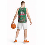 South Sydney Rabbitohs Basketball Jersey Aboriginal Dot Pattern - Rugby Mascot Heritage Pride