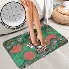 South Sydney Rabbitohs Bathroom Set Aboriginal Dot Pattern - Rugby Mascot Heritage Pride