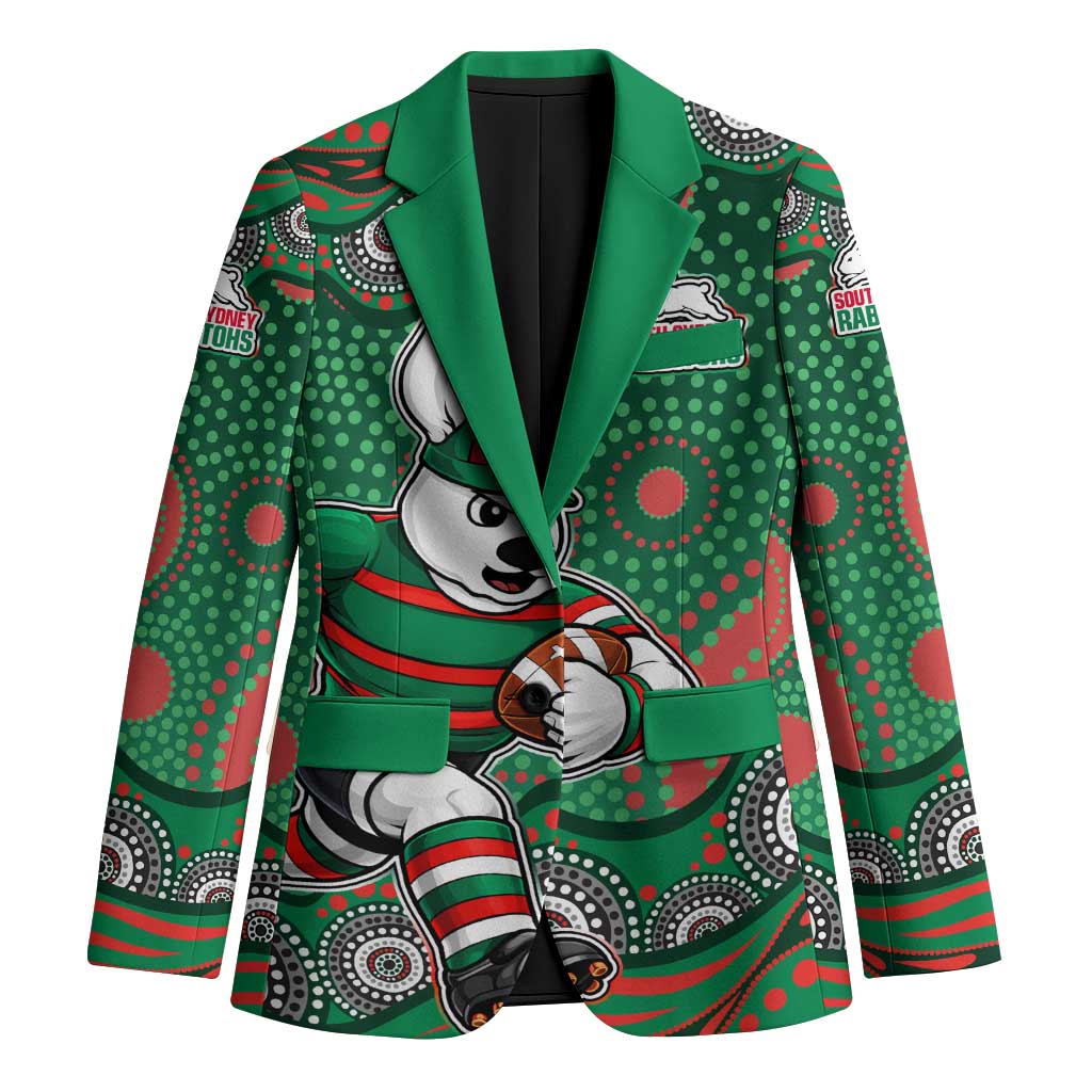 South Sydney Rabbitohs Blazer Aboriginal Dot Pattern - Rugby Mascot Heritage Pride