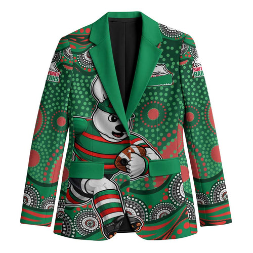 South Sydney Rabbitohs Blazer Aboriginal Dot Pattern - Rugby Mascot Heritage Pride