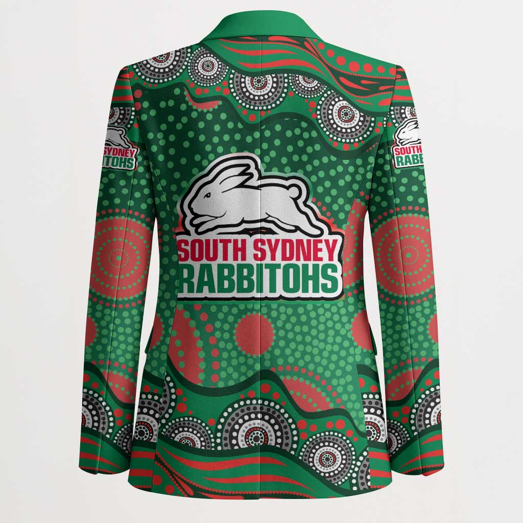 South Sydney Rabbitohs Blazer Aboriginal Dot Pattern - Rugby Mascot Heritage Pride