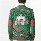 South Sydney Rabbitohs Blazer Aboriginal Dot Pattern - Rugby Mascot Heritage Pride