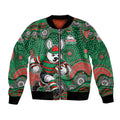 South Sydney Rabbitohs Bomber Jacket Aboriginal Dot Pattern - Rugby Mascot Heritage Pride