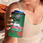 South Sydney Rabbitohs 4 in 1 Can Cooler Tumbler Aboriginal Dot Pattern - Rugby Mascot Heritage Pride