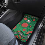 South Sydney Rabbitohs Car Mats Aboriginal Dot Pattern - Rugby Mascot Heritage Pride