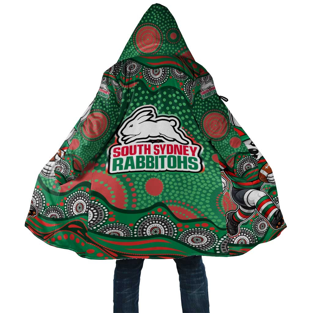 South Sydney Rabbitohs Cloak Aboriginal Dot Pattern - Rugby Mascot Heritage Pride
