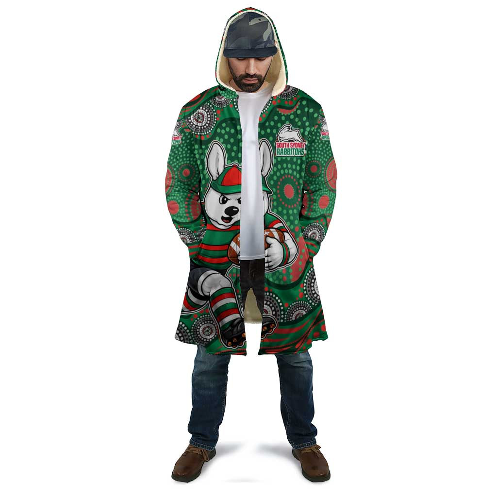 South Sydney Rabbitohs Cloak Aboriginal Dot Pattern - Rugby Mascot Heritage Pride