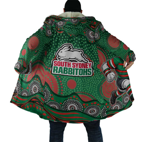 South Sydney Rabbitohs Cloak Aboriginal Dot Pattern - Rugby Mascot Heritage Pride