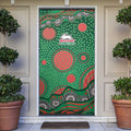 South Sydney Rabbitohs Door Cover Aboriginal Dot Pattern - Rugby Mascot Heritage Pride
