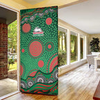 South Sydney Rabbitohs Door Cover Aboriginal Dot Pattern - Rugby Mascot Heritage Pride