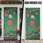 South Sydney Rabbitohs Door Cover Aboriginal Dot Pattern - Rugby Mascot Heritage Pride