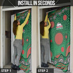 South Sydney Rabbitohs Door Cover Aboriginal Dot Pattern - Rugby Mascot Heritage Pride